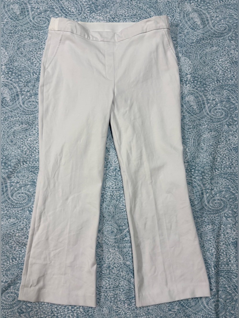 SPANX White Wide-Leg Pull-On Pants